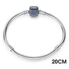 BAMOER Classic 100% 925 Sterling Silver Basic Chain with Blue Snake Clasp fit Charm Bracelets & Necklaces Fashion Jewelry PAS914
