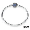 BAMOER Classic 100% 925 Sterling Silver Basic Chain with Blue Snake Clasp fit Charm Bracelets & Necklaces Fashion Jewelry PAS914