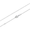 BAMOER Classic Basic Chain 100% 925 Sterling Silver Lobster Clasp Adjustable Necklace Chain Fashion Jewelry SCA009-45